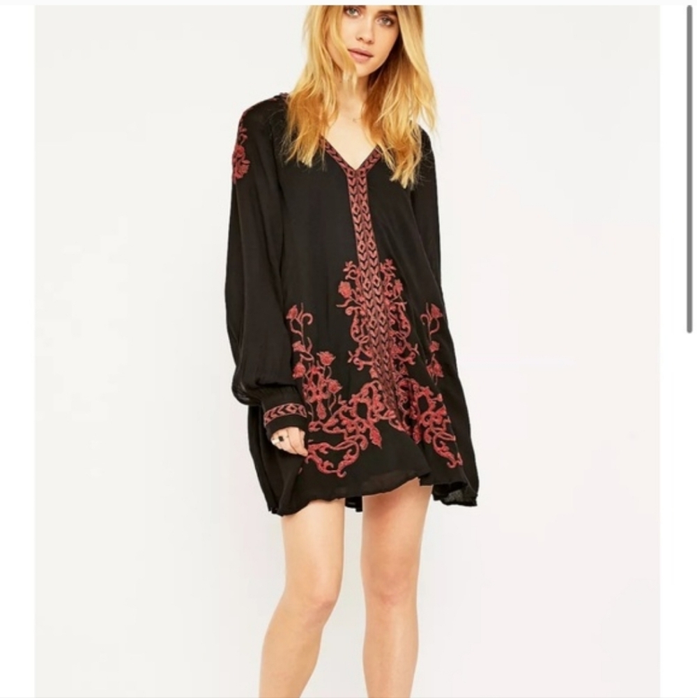 Free People Hearts In Heaven Mini  Embroidery Dress